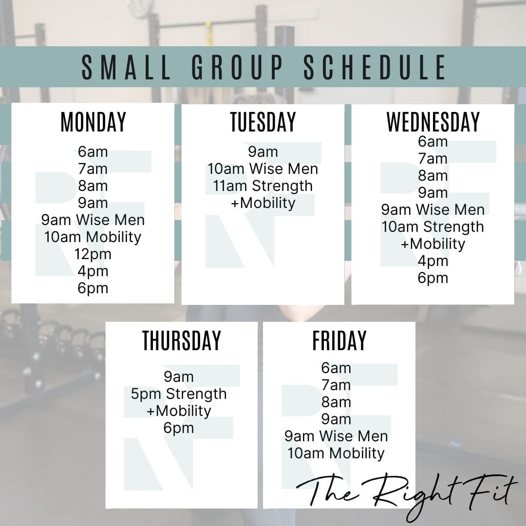 Right Fit SGT & SPT Schedule